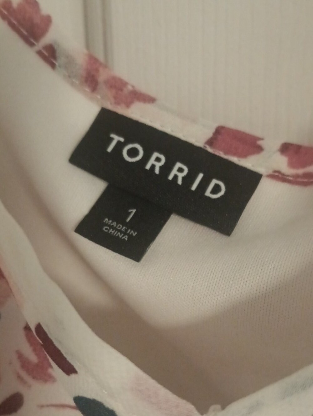 torrid Cream Midi Dress with Pink Floral Pattern - Picture 2 of 8
